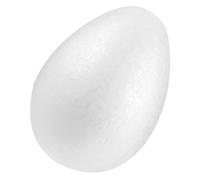 UKCOCO Huevos de Espuma de Color Blanco para Manualidades de Pascua 20 Cm, Adorno Sólido para Pintar y Decorar, Huevo de Poliestireno para Bricolaje y Proyectos Escolares