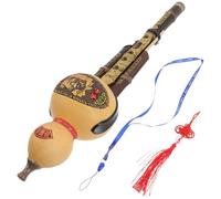 UKCOCO Hulusi Chino Hecho a Mano Flauta de Cucurbitáceas C Tonal Instrumento Musical para Principiantes y Estudiantes Instrumento 1 Juego