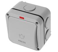 UKCOCO Interruptor Botón Pulsador Exterior Montaje en Pared Control Acceso para Puerta Garaje y Jardín Contacto Momentáneo Resistente Lluvia para Sistema Timbre y Abrepuertas