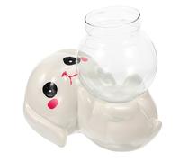 UKCOCO Jarrón de Conejo Cerámico para Agua Decoración de Oficina Pequeño de Conejo Adorno de Escritorio Jarrón Moderno Diseño Único y