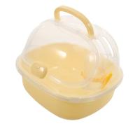 UKCOCO Jaula para Llevar Jaula De Viaje Transparente para Hámster Jaula Pequeña para Hámster Jaula De Hamster De Diseño Transparente Jaula para Mascotas De Viaje Amarillo Páginas