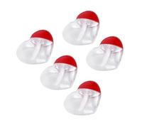 UKCOCO Juego 5 Tubos Brillo Labial Vacíos Plástico 5 Ml Corazón Recargables Portátiles para Viaje y Uso Personal Desmontables Fácil Limpieza