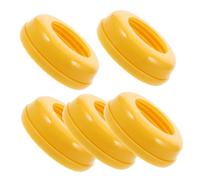 UKCOCO Juego De 5 Accesorios Para Biberón Anillo De Rosca De Plástico Amarillo, Compatible Biberones De Boca Ancha, Sellado Antipolvo Práctico Para Alimentación Infantil