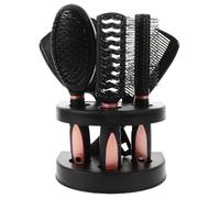 UKCOCO Juego de 5 Peines Y Espejos para El Cabello, Herramientas Profesionales de Peluquería, Cepillo Desenredante Antiestático, Color Rosa, para El Cuidado Del Cabello Y El Maquillaje.