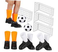 UKCOCO Juego de Futbolín Mini de Mesa para Niños, Tamaño Compacto, con Porterías, Balón y Zapatillas, Juego Interactivo para Desarrollo Motor y Diversión en Casa o Viajes, Set 2 Unidades