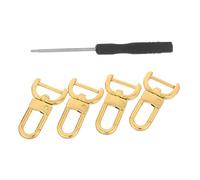 UKCOCO Juego de Ganchos Giratorios de Metal para Bolsos y Correas, Hebillas Desmontables Doradas Tamaño 2 Cm, con Destornillador Incluido, Accesorios para Reparación y Bricolaje