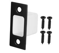 UKCOCO Juego de Placa de Cerradura para Puerta Negra de Acero Inoxidable, Resistente al Desgaste y Fácil Instalación para Puertas Metálicas en Hogares y Oficinas