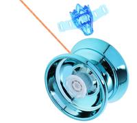 UKCOCO Juguete de Yo-yo de Aleación con Cuerda, Fijo, Azul | Rotación Rápida, Mejora la Coordinación Física, Uso Suave, Seguro para Manos Pequeñas, Juego al Aire Libre