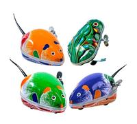 UKCOCO Juguetes de Cuerda Divertidos Niños 4 Piezas de Animales de Relojería Juguetes Interesantes Colores Brillantes de Año
