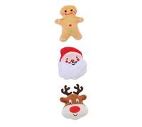 UKCOCO Juguetes Navideños para Masticar Perros, 3 Piezas de Peluche Hierba Gatera, Diseño Interactivo y Seguro para Entrenamiento y Diversión en Mascotas Estilo Varios Estilos
