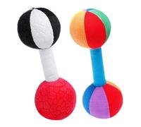 UKCOCO Juguetes para Bebés de 3 a 6 Meses 2 Piezas Mancuernas Blandas de Tela para Entrenar Habilidades Motoras Finas Diseño Portátil y Liviano para Recién Nacidos