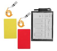 UKCOCO Kit Árbitro de Fútbol Multifunción 6 Piezas con Tarjetas Roja y Amarilla, Bolígrafo, Cuaderno de Notas, 2 Silbatos Metálicos y Cartera Portátil para Arbitraje Profesional