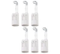 UKCOCO Kit de 6 Portalámparas Base E14, Casquillos para Bombillas Tipo Vela Diseño Duradero, Apto para Lámparas de Araña y Ambientes Interiores