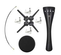 UKCOCO Kit de Accesorios para Violonchelo de Ébano 1 Cordal 1 Tabla de Tracción 4 Clavijas y 4 Microafinadores Piezas de Mantenimiento Duraderas y Prácticas para Instrumentos de