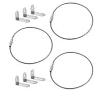 UKCOCO Kit de Anclajes Antivuelco para Muebles de Hierro 3 Unidades Seguridad para Instalación Rápida Compatible Estanterías Armarios y Cómodas Protección Hogar y Dormitorios