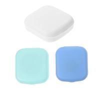 UKCOCO Kit Estuches para Lentes De Contacto Pequeño, 3 Unidades, Material Seguro, Portátil y Ligero, Adecuado para Viaje, Trabajo y Uso Diario, Organizador Compacto para Cuidado Ocular
