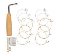 UKCOCO Kit Profesional De Cuerdas Para Lira Cuerdas Clavijas y Llave De Afinación Adecuado Para Uso Conciertos y Práctica