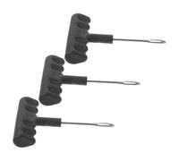 UKCOCO Kit Reparación Neumáticos sin Cámara 3 Piezas, Herramienta para Tapón de Parche de Neumático para Coche, Moto y Bicicleta, Accesorio Automotriz Versátil y Fácil de Usar