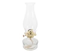 UKCOCO Lámpara de Aceite Vintage con Chimenea de Vidrio Linterna Keroseno Clásica con Mecha Ajustable para Uso Interior Decoración Rústica para Mesa y Ambiente Cálido