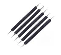 UKCOCO Lápices Para Uñas Doble Punta 5 Piezas Negro Tamaño Pequeño Herramienta De Pintura De Puntos Artística Para Manicura y Escultura De Arcilla Polimérica