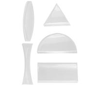 UKCOCO Lente Óptica Transparente de Vidrio 5 Piezas para Enseñanza de Ciencias, Conjunto de Lentes Cóncavas y Convexas para Experimentos de Física en Educación Secundaria