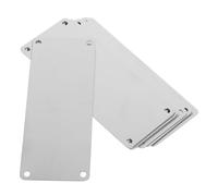 UKCOCO Letreros Metálicos de Acero Inoxidable 80X40Mm 10 Piezas, 0,5Mm de Espesor, 4 Orificios, Placas en Blanco para Grabado en Hogar y Oficina