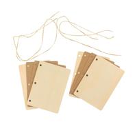 UKCOCO Libretos de Votos Matrimoniales de Madera Reciclada Cuaderno Kraft 2 Hojas para Escribir Votos Set 2 Unidades para Boda Decoración Rústica y Manualidades