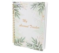 UKCOCO Libro de Registro Financiero Diseño de Hoja de Árbol, Cuaderno de Organización Financiera Personal y Empresarial, 1 Unidad para Control de Cheques y Registro de Gastos