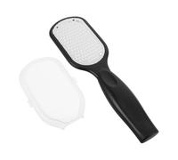 UKCOCO Lima para Pies Profesional de Acero Inoxidable Negra, Removedor de Piel Muerta y Callos para Talones Agrietados, Raspador Doble Cara Ergonómico para Pedicura y Cuidado Diario