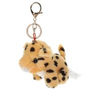 UKCOCO Llavero De Animal De Peluche Suave Colgante Decorativo para Bolso y Coche Adorno Infantil De Felpa Forma De Leopardo