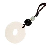 UKCOCO Llavero de Jade Doble Criatura Mítica y Colgante de Nudo Chino, Accesorio Étnico para Llaves, Cadena Resistente, Obsequio Creativo para Mujer y Hombre, Amuleto de Prosperidad