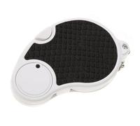 UKCOCO Llavero Lupa Plegable Luz LED Lupa Pequeña Antideslizante Carcasa Metálica y Lente Acrílica Portátil para Lectura y Joyería Obsequio Práctico y Ligero