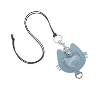 UKCOCO Llaveros para Pelo de Mascotas de PU Azul Contenedor Memorial para Pelo de Gato Elegante y Duradero para Dueños de Mascotas Porta Llaves Funcional y Personalizable