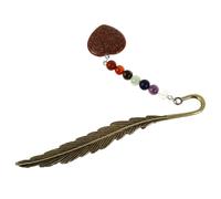 UKCOCO Marcador de Libro Metálico con Piedra de Colores Diseño Elegante y Ligero Regalo para Lectoras y Amantes Lectura para Marcar Páginas y Libros