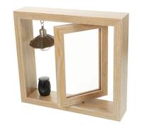 UKCOCO Marco de Fotos Conmemorativo Giratorio 6 Pulgadas con Urna Negra 4X3 CM para Cenizas de Mascota Decoración Hogar y Recuerdo Personalizado Cenizas