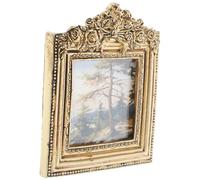 UKCOCO Marco de Fotos Europeo de Resina Vintage para Colgar Pared y Escritorio, Portafotos Decorativo Estilo Retro para Dormitorio, Sala y Comedor, Soporte para Fotos Creativo