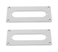 UKCOCO Marcos de Pastilla Metálicos para Guitarra Eléctrica, Anillos de Montaje 92x46 Mm para Conversión de Bobina Doble a Simple, Accesorios Plateados Tornillos, 2 Piezas, Pieza