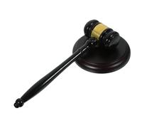 UKCOCO Martillo de Juez de Madera con Base para y Tribunales Acabado y Fácil de Transportar y Almacenar Herramienta Práctica para Audiencias