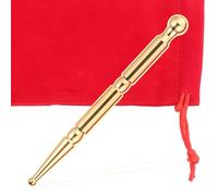 UKCOCO Masajeador Acupuntura Manual de Metal para Puntos de Acupresión Herramienta de Masaje Facial y Corporal para Relajar Cuello Hombros y Espalda Casa Amarillo