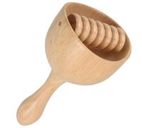UKCOCO Masajeador de Taza de Madera con Rodillo Facial para Esculpir el Cuerpo, Diseño Ergonómico de Madera de Antorcha Sueca, Herramienta de Masaje Portátil para Relajación Muscular