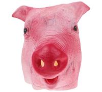 UKCOCO Máscara de Cara de Cerdo Rosa de Poliéster para Fiesta de Disfraces y Carnaval, Accesorio Especial para Actuación y Festivales, Adecuado para Bailarines
