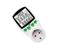 UKCOCO Medidor Consumo Eléctrico Digital con Enchufe Eu Monitor Energía Voltaje y Amperios Pantalla LCD Protección Sobrecarga Compacto y Portátil para Electrodomésticos Acv