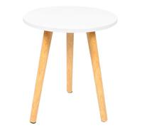 UKCOCO Mesa Auxiliar De Sofá Redonda 40x40x42 Cm De Tablero De Piedra Color Titanio Mesa De Balcón Estilo Nórdico Moderna para Salón y Dormitorio y Decorativa 1 Unidad