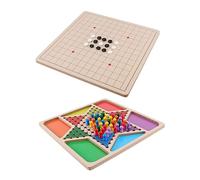 UKCOCO Mesa Infantil Gobang y Damas Tablero de Educativo para Multifuncional para Fiestas y Desarrollo de Competencias Sociales