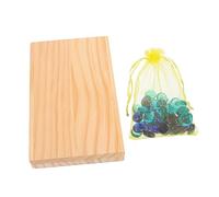 UKCOCO Mesa Mancala Plegable de Madera Natural con Gemas Juguete Educativo de Ajedrez Africano para Desarrollo de Inteligencia y Memoria