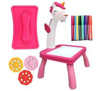 UKCOCO Mesa Proyector de Dibujo para Juguete Educativo de Unicornio Tableta de Dibujo Interactiva Estimula la Creatividad y Diseño Seguro y