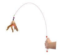 UKCOCO Metal Wire Teaser with Bell Beads Flexible Hunting Wand For Pet Cats Interactive Toy For Kitten Exercise and Play Color Aleatorio Color Aleatorio