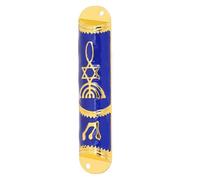 UKCOCO Mezuzá de Metal Retro para Puerta, Decoración Religiosa Judaica Pergamino, Adorno Vintage para Hogar, Arte Metálico Símbolos Judíos, Detalle Artesanal y Diseño Color Aleatorio