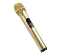 UKCOCO Micrófono Falso De Utilería para Niños Pequeño Modelo Brillante Dorado y Negro Imitación para Juegos De rol Escenarios De Teatro y Fiestas Infantiles