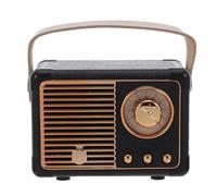 UKCOCO Mini Altavoz Retro: Reproductor de música inalámbrico portátil - Subwoofer Vintage Compacto para Camping, Senderismo, Viajes y Fiestas - Compatible con USB/AUX